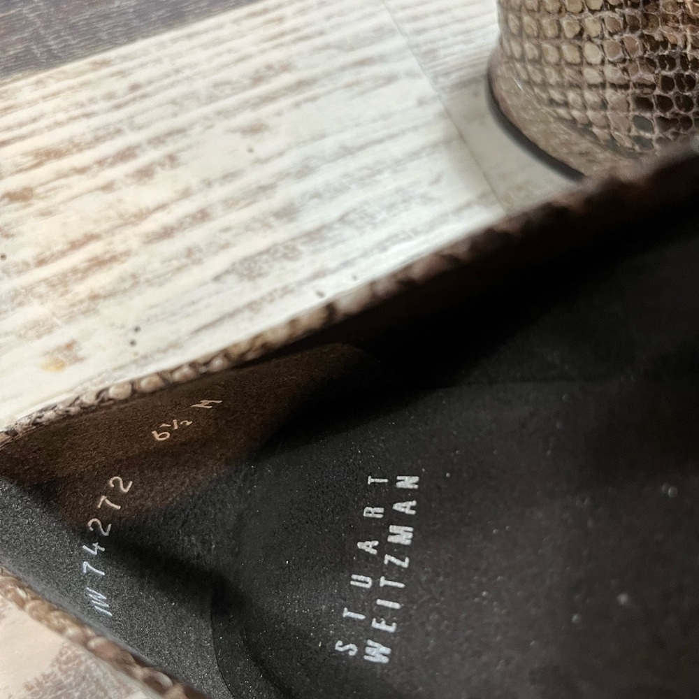 Stuart Weitzman Brown Python Print Flats - image 6